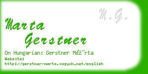 marta gerstner business card